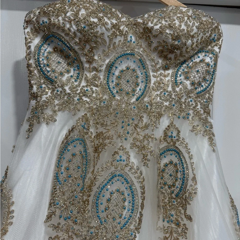 Camille La Vie White and Gold Maxi Dress - Picture 2 of 8